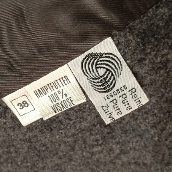 Escada Gray Wool Flannel Jacket w/ Embroidery Detail Open Front Size 8 / 38 - Picture 13 of 15